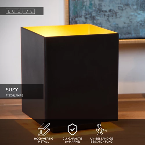 Lucide SUZY - Tischlampe - 1xE14 - Schwarz - USP